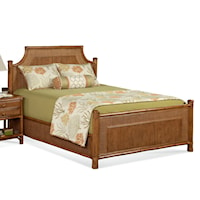 Tropical Queen Arched Panel Bed