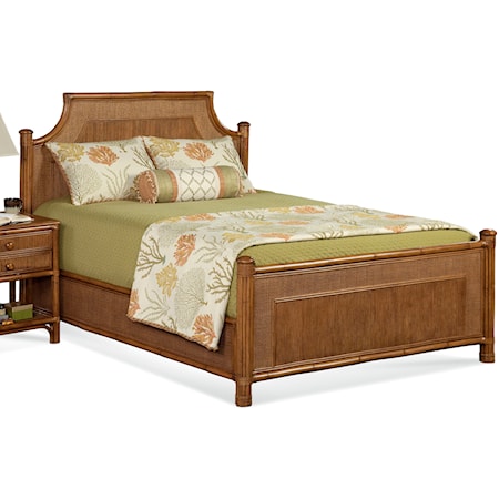 Tropical Queen Arched Panel Bed