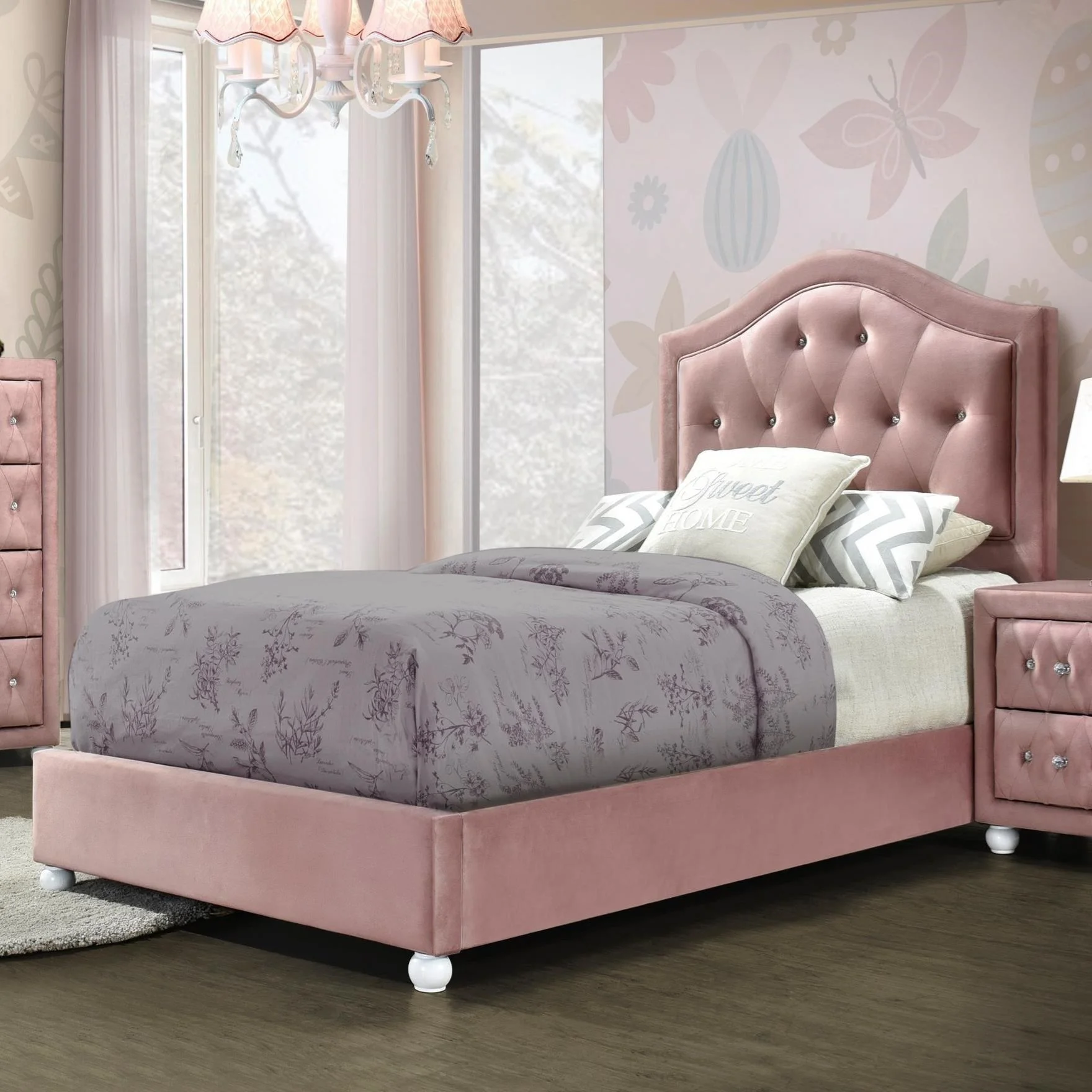 Randy Pink 4141 RANDY PINK FULL BED | | 7 Day Furniture | Bed ...