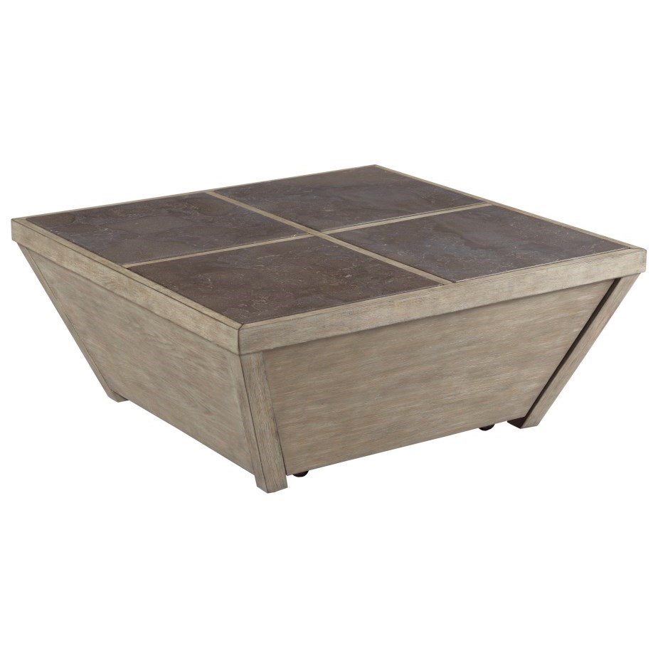 transitional square coffee table