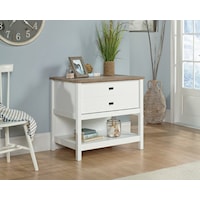 Farmhouse 1-Drawer Lateral File Cabinet with Lower Storage Shelf