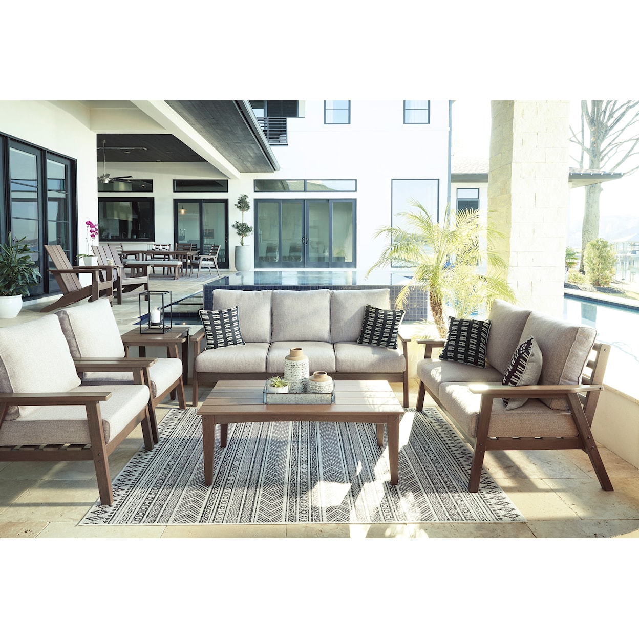 Signature Design by Ashley Emmeline Outdoor Loveseat with Cushion