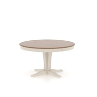 Transitional Customizable Round Table with Pedestal