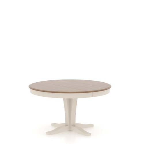 Transitional Customizable Round Table with Pedestal