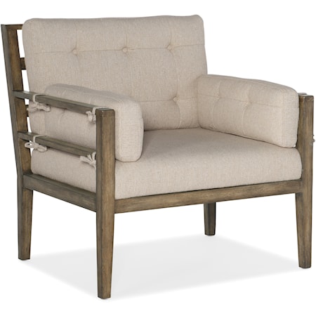 Contemporary Chair with Performance Fabric with Button Tufting