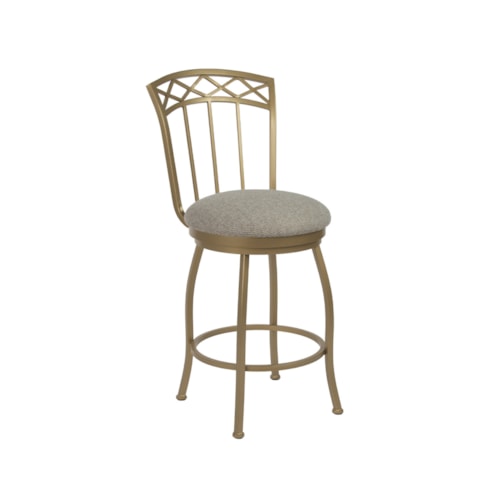 Pittsburg Flat Swivel With Back, No Arms Counter Stool With No Welt
