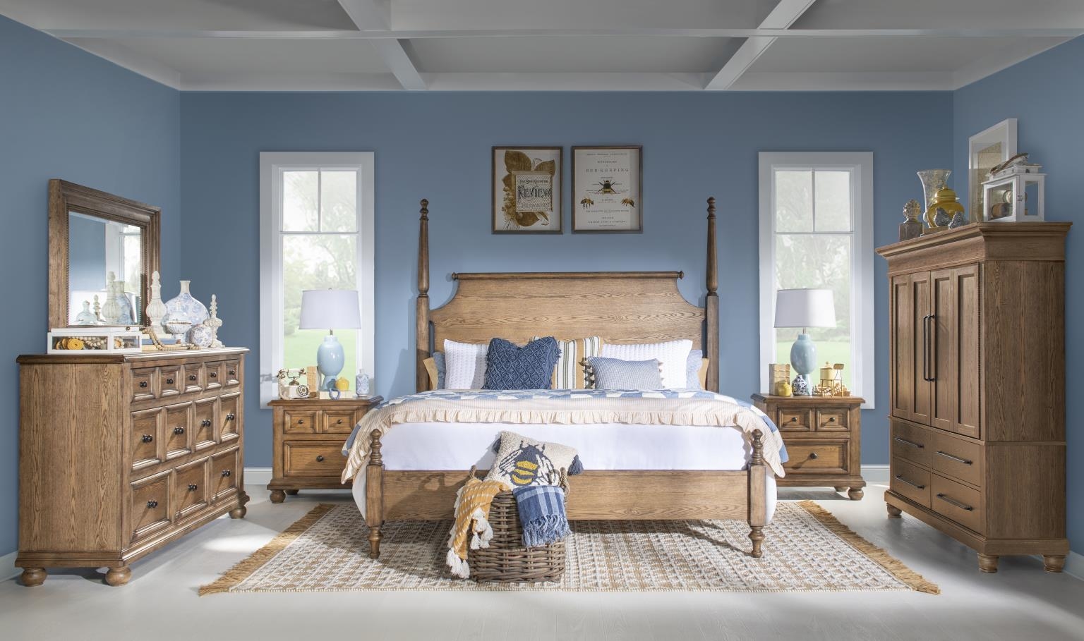 Legacy Classic Vintage Market Poster Bed 5/0 Queen