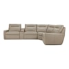 American Leather Keystone Curved L-Shaped Sectional