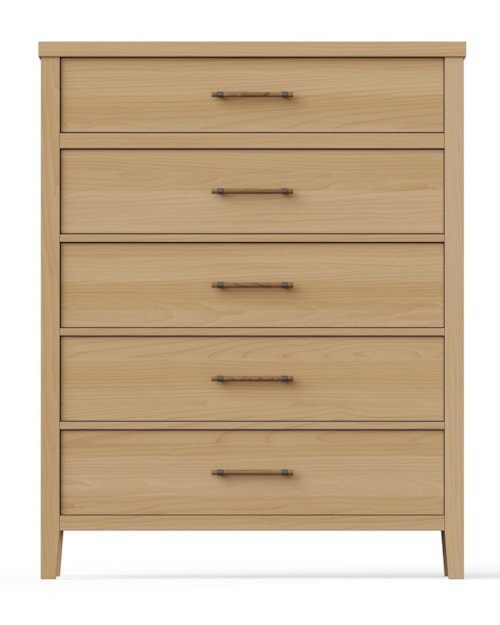 Transitional 5-Drawer Chest with Smooth Drawer Guides