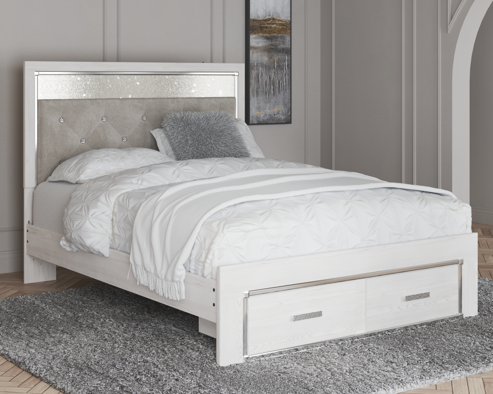 Signature Design by Ashley Altyra Queen Upholstered Storage Bed