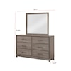 Crown Mark RIVER Dresser & Mirror Set