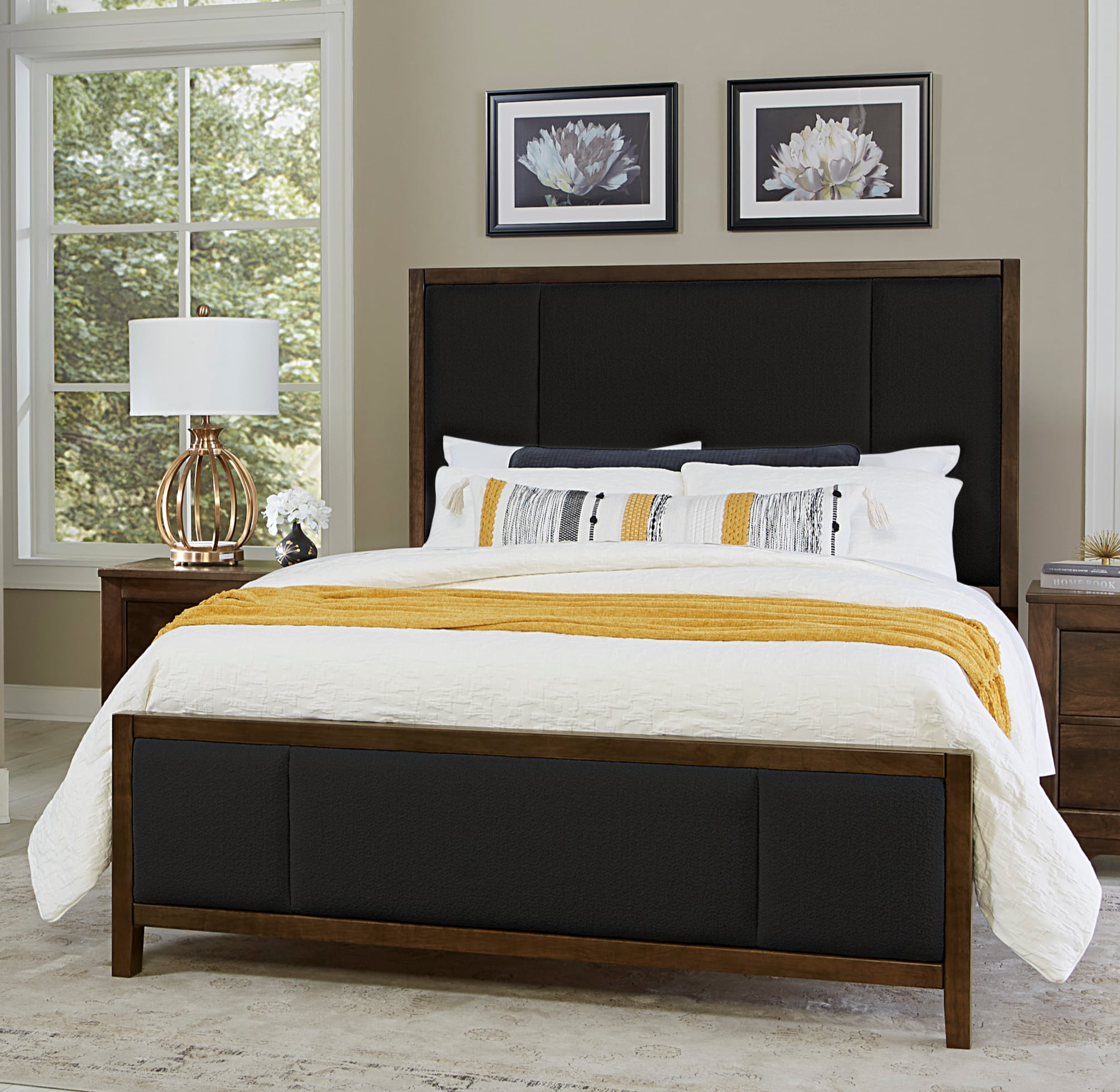 Artisan & Post Crafted Cherry California King Upholstered Panel Bed
