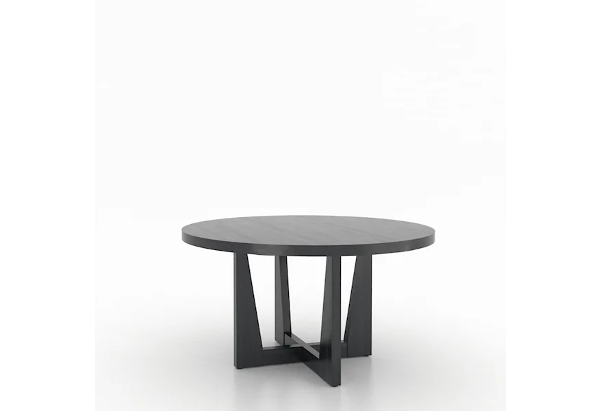 Modern - Custom Dining Customizable Round Wood Table by Canadel at Dinette Depot
