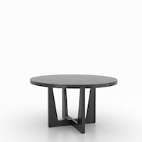 Contemporary Customizable Round Wood Table