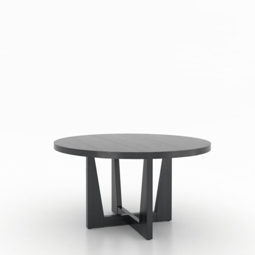 Contemporary Customizable Round Wood Table