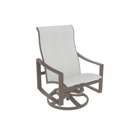Sling High-Back Swivel Action Lounge Chair