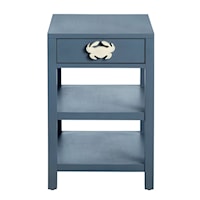 Coastal Accent Table with Storage