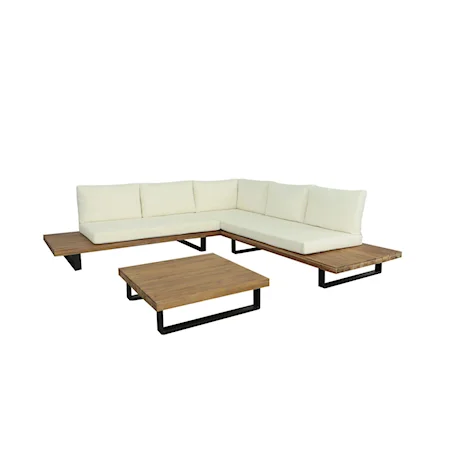 Modern Outdoor Sectional with Cocktail Table