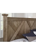 Artisan & Post Cool Rustic Rustic Farmhouse Queen Barndoor Bed with Storage Footboard