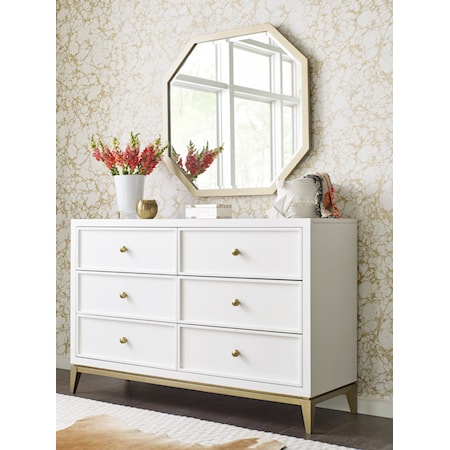 6-Drawer Dresser and Wall Mirror Set