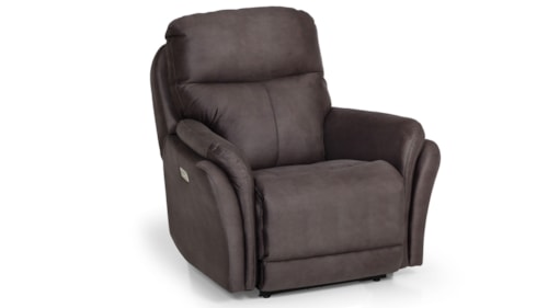 Casual Power Recliner with Power Lumbar Support, Power Headrest and Wireless Remote