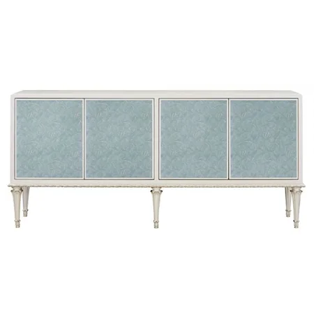 Transitional 4-Door Console Cabinet
