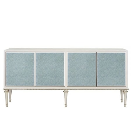 Transitional 4-Door Console Cabinet