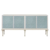 Transitional 4-Door Console Cabinet