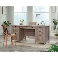 Cottage 7-Drawer Double Pedestal Executive Desk