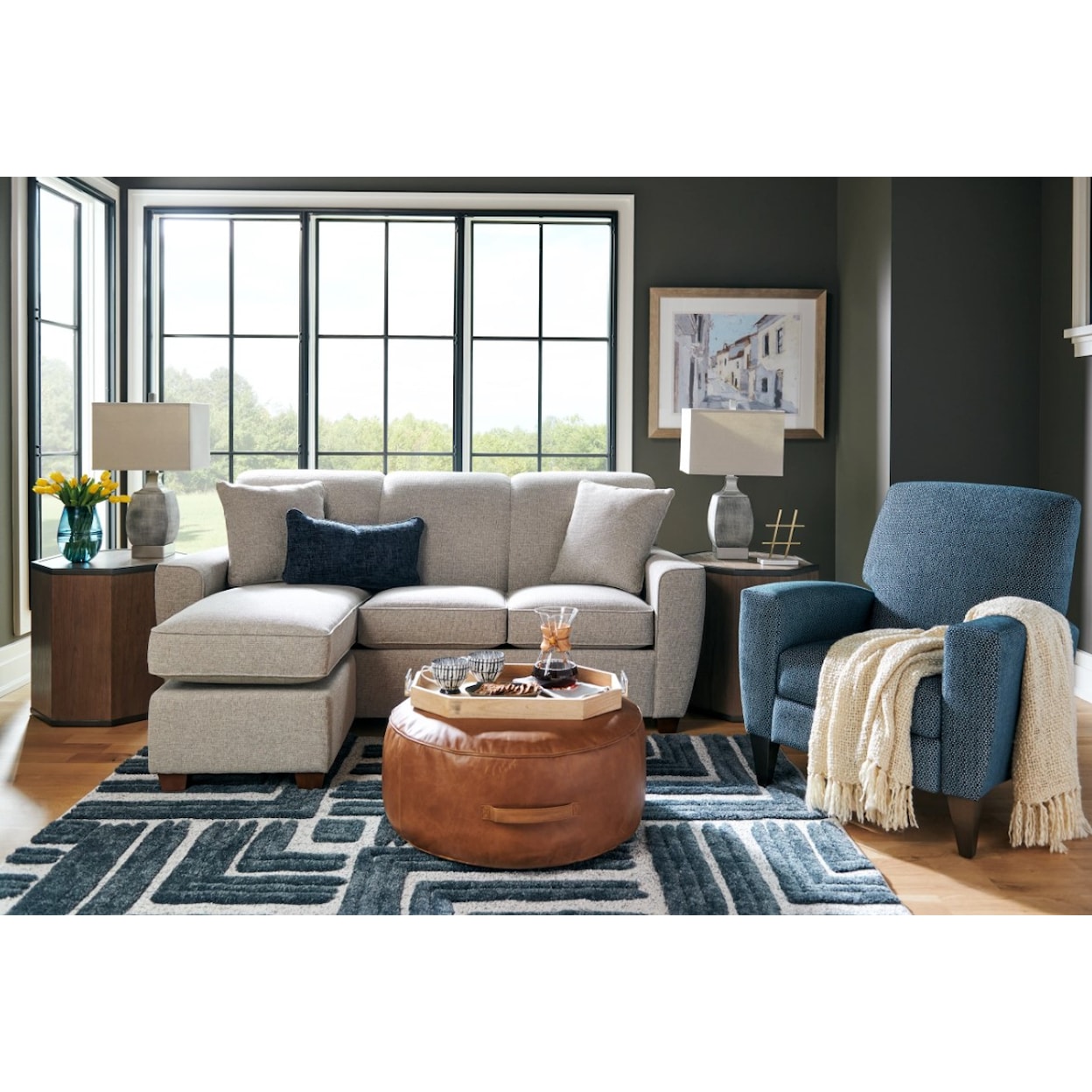 Hammary Trunkclub Round Pouf