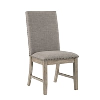 Transitional Upholstered Side Chair with Nailhead Trim