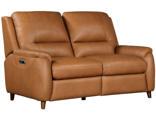 Transitional Power Reclining Loveseat with Power Headrests
