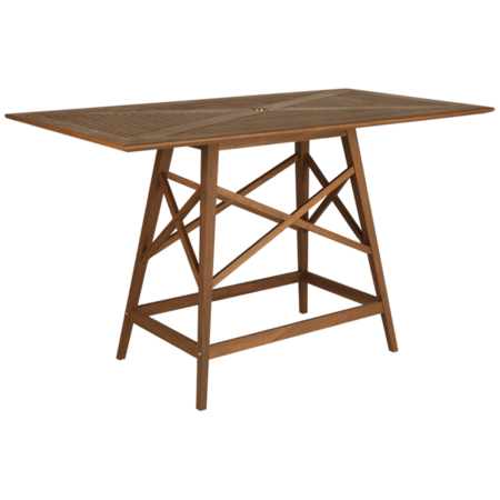 71″ Rect. Counter Table w/Umbrella Hole