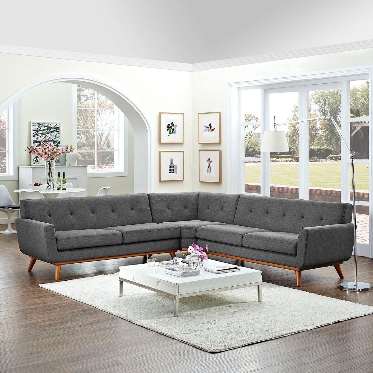 Modway Engage L-Shaped Sectional Sofa