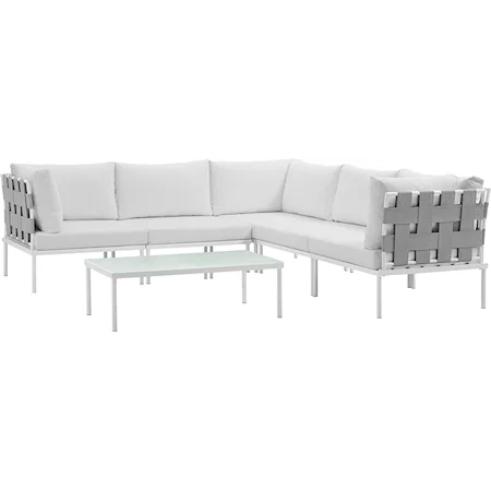 Outdoor 6 Piece Sectional Sofa Set