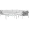Modway Harmony Outdoor 6 Piece Sectional Sofa Set