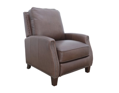 Transitional Push Back Recliner with Footrest Extension
