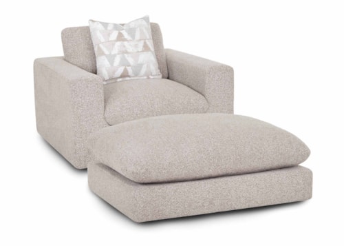 Contemporary Chair and Ottoman Set