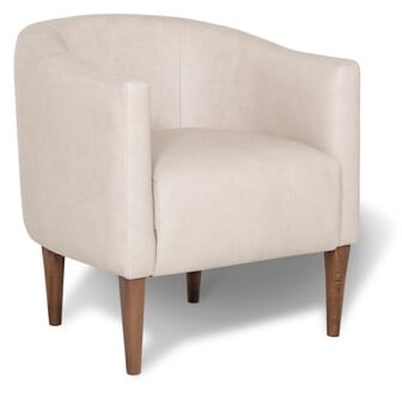 Kendall Contemporary Upholstered Chair with Tapered Wood Leg