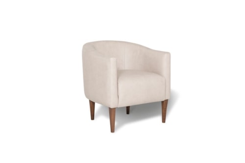 Kendall Contemporary Upholstered Chair with Tapered Wood Leg