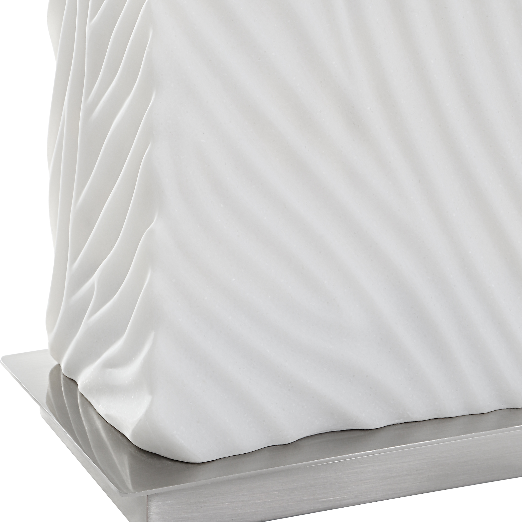 Uttermost Pillar Pillar White Marble Table Lamp