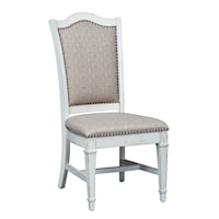 Traditional Upholstered Side Chair with Nailhead Trim