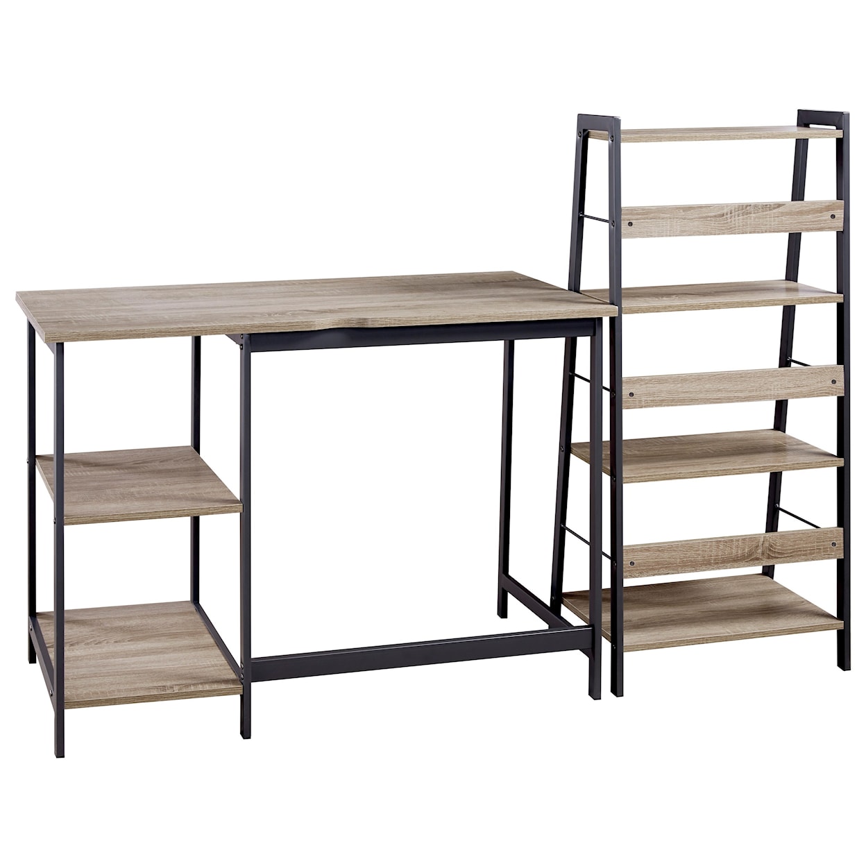 Benchcraft Soho 2-Piece Home Office Desk and Shelf Set