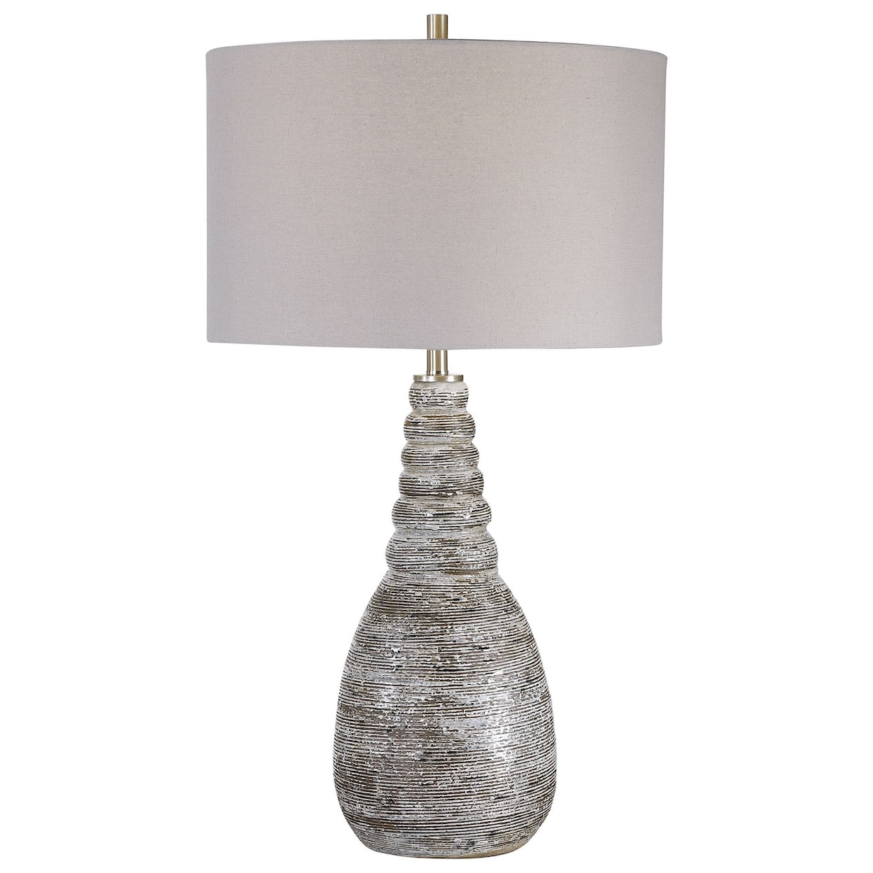 Uttermost Table Lamps White Crackle Table Lamp