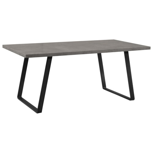Contemporary 71" Rectangular Sled-Base Dining Table with Gray Wood-Laminate Top