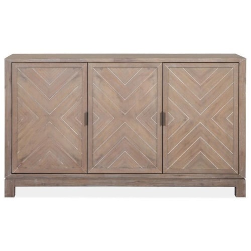 Geometric Buffet with Wine Bottle Storage