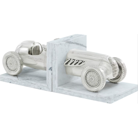 Nickel Racecar Bookends