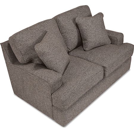 Contemporary Loveseat with Comfort Core Cushions