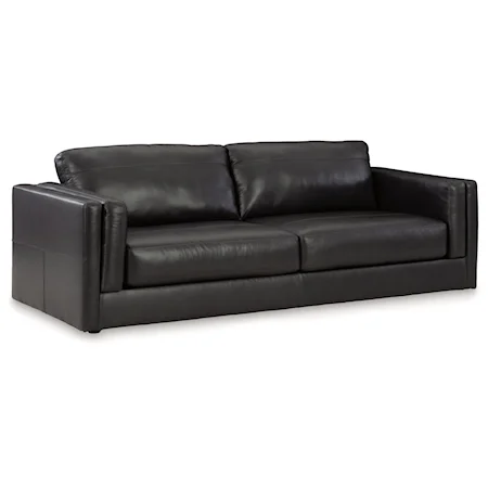 Contemporary Sofa With Double Padded Tuxedo Armrests