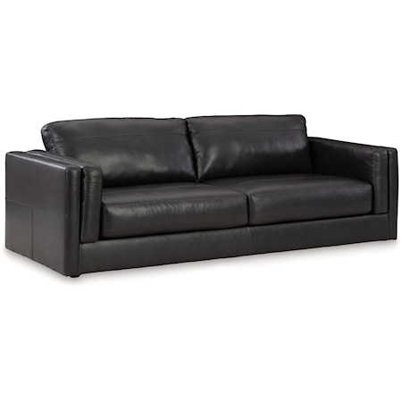 Contemporary Sofa with Double Padded Tuxedo Armrests